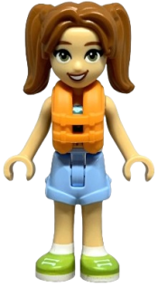 LEGO Friends Candi - Dark Turquoise Swimsuit, Orange Life Jacket minifigure