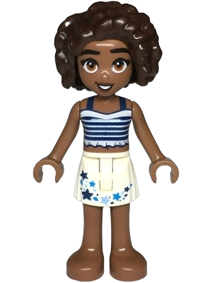 LEGO Friends Aliya - Dark Blue Top, White Skirt with Stars minifigure