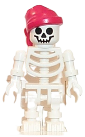 LEGO Skeleton with Standard Skull, Red Bandana minifigure