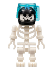 LEGO Skeleton with Evil Skull, Black Aquaraiders II Helmet (Squid Victim) minifigure