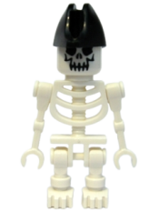 LEGO Skeleton with Evil Skull, Bicorne Hat minifigure