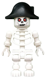 LEGO Skeleton with Fantasy Era Skull, Bicorne Hat minifigure