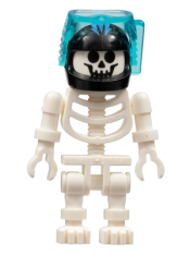 LEGO Skeleton with Standard Skull, Black Aquaraiders II Helmet minifigure