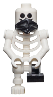 LEGO Skeleton with Standard Skull, Scarf, Bent Arms and Short Black Leg minifigure