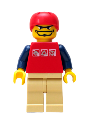 LEGO Street Hockey Player, Red Torso, Tan Legs minifigure