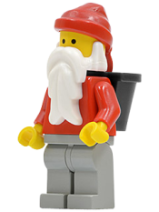 LEGO Santa, Light Gray Legs, D-Basket minifigure