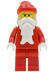 LEGO Santa, Red Legs, White Bushy Eyebrows minifigure