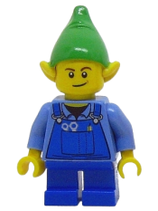 LEGO Elf - Blue Overalls, Brown Dimple minifigure