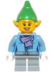 LEGO Elf - Female Medium Blue Top minifigure