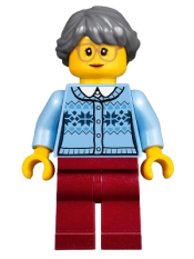 LEGO Winter Holiday Train Station Grandmother minifigure