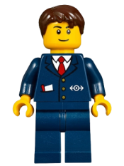 LEGO Winter Holiday Train Station Ticket Agent minifigure