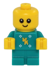 LEGO Baby - Dark Turquoise Body with Moose and Snowflakes and Yellow Hands minifigure