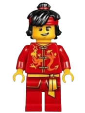 LEGO Dragon Dance Performer, Top Knot and Headband, Lopsided Grin minifigure