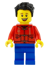 LEGO Father, Red Shirt, Blue Legs, Black Hair minifigure
