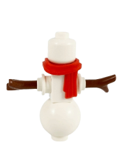 LEGO Snowman - Red Scarf, No Hat minifigure