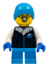 LEGO Child Boy, Black Ice Planet Coat, Dark Azure Short Legs and Beanie minifigure