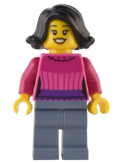 LEGO Holiday Shopper - Dark Pink Sweater minifigure