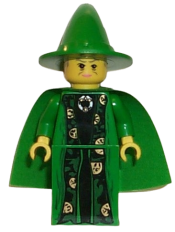 LEGO Professor Minerva McGonagall, Green Robe and Cape minifigure