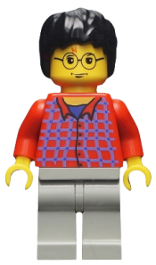 LEGO Harry Potter, Red Shirt Torso, Light Gray Legs minifigure