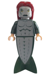 LEGO Merman - Fish Tail, Long Dark Red Hair minifigure