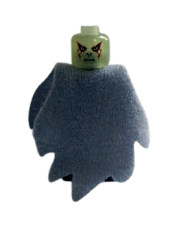LEGO Voldemort, Glow In Dark Trans Head, Light Bluish Gray Dementor Style Cape minifigure