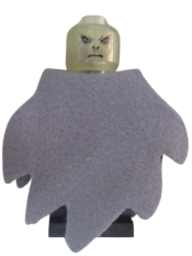 LEGO Voldemort, Glow In Dark Trans Head, Dark Bluish Gray Dementor Style Cape minifigure