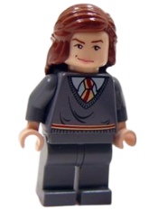 LEGO Hermione Granger, Gryffindor Stripe Torso, Reddish Brown Female Hair Mid-Length minifigure