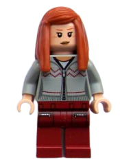 LEGO Ginny Weasley, Light Bluish Gray Knitwear, Dark Red Legs with Pocket Pattern minifigure