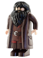 LEGO Rubeus Hagrid, Dark Brown Topcoat with Buttons (Light Nougat Version with Movable Hands) minifigure