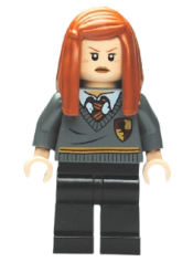 LEGO Ginny Weasley, Gryffindor Stripe and Shield Torso, Black Legs minifigure