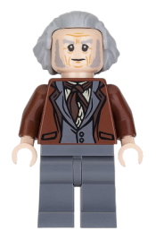 LEGO Garrick Ollivander, Reddish Brown Jacket and Hair Swept Back minifigure