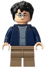 LEGO Harry Potter, Dark Blue Open Jacket, Dark Tan Medium Legs minifigure