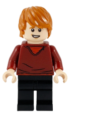 LEGO Ron Weasley, Dark Red Sweater, Black Legs minifigure