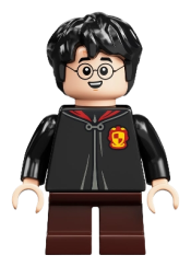 LEGO Harry Potter, Black Torso Gryffindor Robe, Dark Brown Short Legs minifigure
