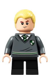 LEGO Draco Malfoy, Slytherin Sweater with Crest, Black Short Legs minifigure