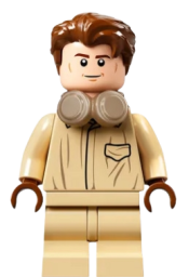LEGO Cedric Diggory, Coveralls, Headphones, Tan Medium Legs minifigure