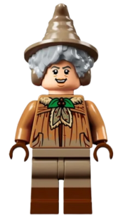 LEGO Professor Pomona Sprout, Dirty Cloak, Dark Tan Legs with Reddish Brown Boots minifigure