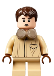 LEGO Neville Longbottom, Coveralls, Headphones, Tan Short Legs minifigure