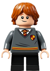 LEGO Ron Weasley, Gryffindor Sweater with Crest, Black Short Legs minifigure