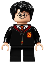 LEGO Harry Potter, Gryffindor Robe, Sweater, Shirt and Tie, Black Short Legs minifigure