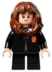 LEGO Hermione Granger, Gryffindor Robe, Sweater, Shirt and Tie, Black Short Legs minifigure