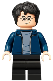 LEGO Harry Potter, Dark Blue Open Jacket, Black Medium Legs minifigure
