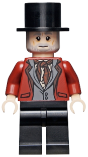 LEGO Wizard - HP Wizarding World Male, Black Top Hat, Dark Red Suit, Black Legs minifigure