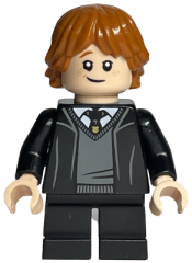 LEGO Ron Weasley - Hogwarts Robe, Black Tie minifigure