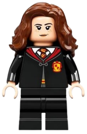 LEGO Hermione Granger, Gryffindor Robe Clasped, Sweater, Shirt and Tie, Black Medium Legs minifigure
