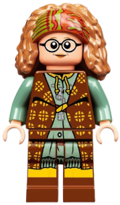 LEGO Professor Sybill Trelawney, Reddish Brown and Sand Green Robes minifigure