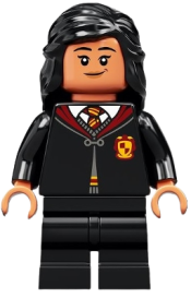 LEGO Parvati Patil, Gryffindor Robe Clasped, Black Medium Legs minifigure
