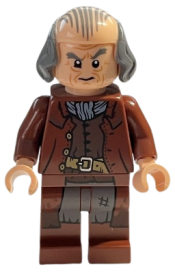 LEGO Argus Filch, Bald on Top, Reddish Brown Jacket minifigure