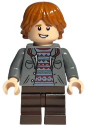 LEGO Ron Weasley, Dark Bluish Gray Jacket minifigure