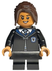 LEGO Ravenclaw Student, Black Skirt and Short Legs with Dark Bluish Gray Stripes minifigure
